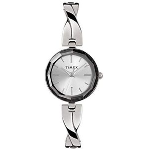 Timex Damesjurk 26mm armband horloge, Zilver-toon, Modern