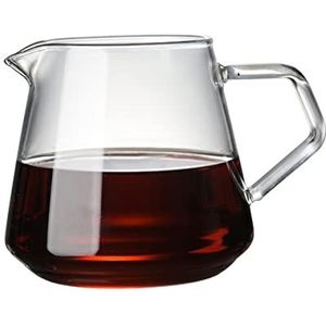 ZNZNANG Koffieserver, glazen karaf, koffiepot glas, helder, hittebestendig, koffie & theeketel (650 ml/22 oz)