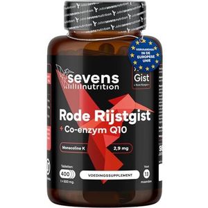Rode Gist Rijst met co-enzym Q10-400 Premium Tabletten - 2,9 mg Monacoline K – Vegan Rode Gist Rijst - Verlaagt Cholesterol – Hoge Concentratie – 100% Natuurlijk, Glutenvrij en Lactosevrij