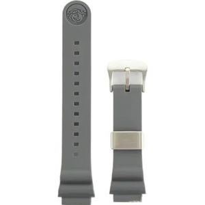 20mm Horlogeband fit for Seiko Prospex Serie SPR009 Waterdichte Duiken Siliconen Sport Armband Ring Gesp Horloge Accessoires (Color : Grey-steel ring, Size : No logo)