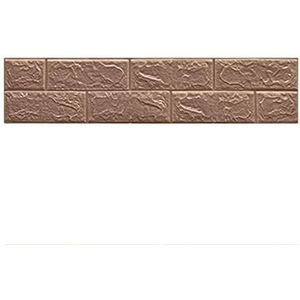 Achtergrondbehang, plafondrand 3D-patroon zelfklevende taille, plint muurversiering lijn muurstickers decoratie muurrand, bruin, 22 cm * 70 cm (Color : Brown, Size : 7.5cm*70cm)