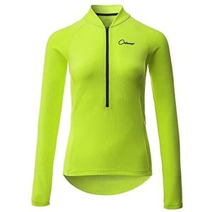 CATENA Fietsshirt dames lange mouwen fietsshirt moutops fietsshirt bikeshirts MTB racefiets wielersport kleding ademend sneldrogend effen cycling jersey voor vrouwen, XS-XL, groen, XS