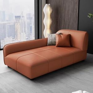 Converteerbare stoelbed Slaap, gestoffeerde oversized sectionele slaapbank, ultiem comfort, voor woonkamer/appartementenmeubilair orange2-1.9m