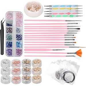 Nail Dotting Pen, Nail Foil Nail Art Brush voor Huishoudelijke Nail Salon voor Nail Art Creation