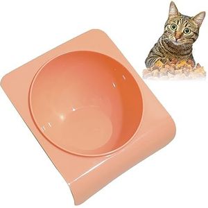 Kattenbak, Eenvoudige Kunststof Gekantelde Voerbak voor Huisdieren, Geen Geur Soepel voor Opslag (Rouge Roze)