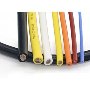 Flexibele siliconen elektrische draad, Verwarmingskabel 5 meter Siliconen Multicolor Multiple AWG -60 tot +200 C(Green,14AWG)