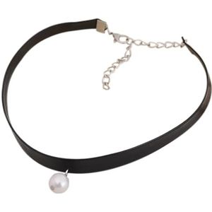 OLACD Hanger Choker voor Vrouwen Faux Lederen Ronde Ketting Kraag Ketting, Kunstleer