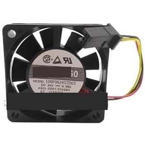 Voor SANYO voor DENKI 109P0624S7D03 90L-0001-0552#A DC 24V 0.08A 60x60x15mm 3-draads serverkoelventilator