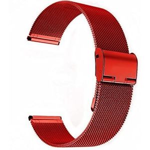 22mm 20mm Watch Band Strap Compatible With Samsung Galaxy Watch Active 2 Band Compatible With Samsung Gear S3-riempassing for Samsung Galaxy Horloge 42mm 46 mm (Color : Red, Size : 22mm)