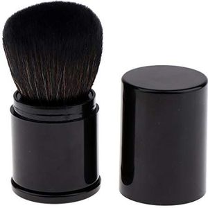 Intrekbare Kabuki Travel Foundation Borstel voor Blush, Bronzer & Powder Black