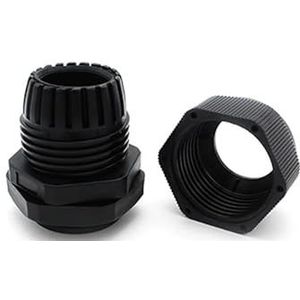 Nylon kabelverzegeling, IP68 Nylon Kabelwartelconnector Multicolor M12-M30 Verpakking van 5 of 10 stuks(5pcs M24(black))