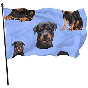 Tuin vlag 90x150cm, schattige hond zomer vlaggen kamer decor indoor vlag levendige kleur seizoen vlag, voor feesten, optocht, carnaval
