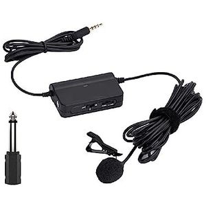 Geluidskaartset, V05 condensator lavalier revers clip-on microfoon 3,5 mm TRRS 6M microfoon for pc-camera-opname