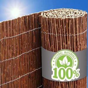 100x500 Wilg Balkonscherm Privacy Mat - Tuin Wilgenmat Balkon Inkijkbescherming