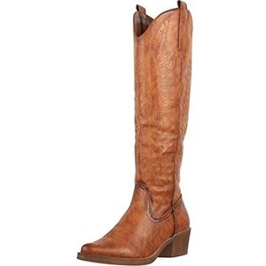 Elara Dameslaarzen Cowboylaarzen Chunkyrayan F1225PU-Camel-38