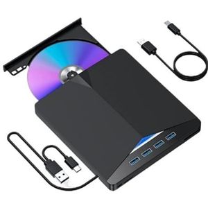 USB Externe Dvd Optische Drive Schijfbrander Externe Computer Laptop Mobiele Optische Drive Speler Gebruiksvriendelijk(6-in-1 Multi-Function Burner)
