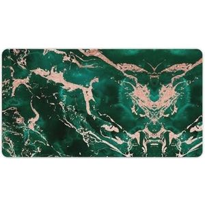 Groene smaragd rose goud marmeren textuur mode bureau muismat antislip gaming muismat accessoires decor 40 x 75 cm