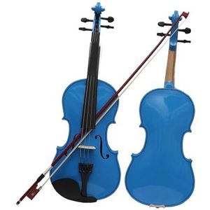 Beginner Viool 4/4 Viool Donkerblauwe Akoestische Violino Basswood Paneel Viool Met Case Bow Beginner Studenten Viool Muziekinstrument