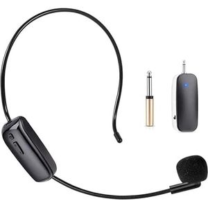 SUJAHHUJIQ UHF Draadloze Headset Microfoon, Hoofd Handheld Mic 2 in 1, 165ft Range Mic voor Voice Versterker, Gids, Onderwijs, Fitness, PA-systeem