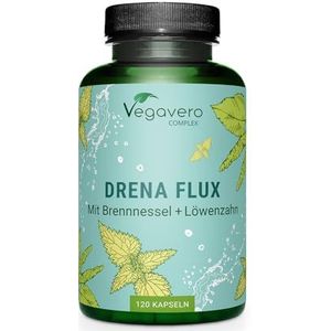 Vegavero BRANDNETEL Complex | 100% GROENTE | Met extracten van berk, paardenbloem en brandnetel | Alternatief voor drainagetabletten | 120 capsules | Vegan
