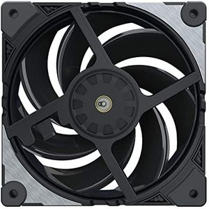 Cooler Master MasterFan SF120M ventilator - Voor behuizing, radiator- en koellichaam, stille & duurzame ventilatorbladen (62CFM/2.4 mmH2O), rubberen demping - 120 mm, Zwart & Geborsteld metaal
