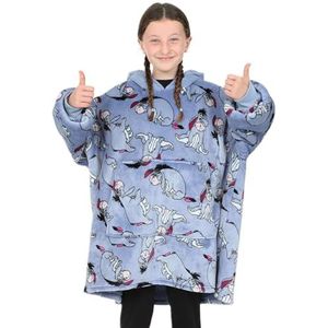 Disney Eeyore meisjes blauwe hoodie, oversized fleece deken hoodie, Blauw, One Size