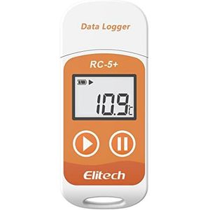 Elitech RC-5+ USB-temperatuurgegevenslogger herbruikbare recorder 32000 punten hoge nauwkeurigheid PDF Rapportexport (1)