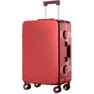 Koffer Koffer met wielen Aluminium koffer Waterdichte en drukbestendige afgesloten koffer Handbagage voor Zakenreizen (Color : F, Size : 20in)