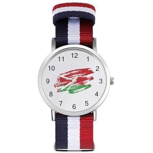 Vintage Wit-Russische Vlag Casual Heren Horloges Voor Vrouwen Mode Grafische Horloge Outdoor Werk Gym Gift