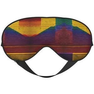 Kleurrijk Brick Print Unisex Ultra-Soft Licht Blokkerende Oogmasker voor Optimale Comfort Slaap