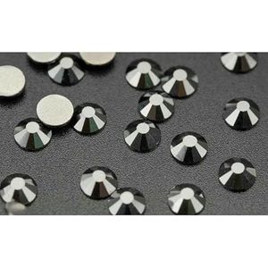 Non Hot Fix Flatback Rhinestones en decoraties Crystal Nail Art accessoires Nagelsticker Glitter Steen Diamant DIY-065 Hematiet-SS30 (288 stuks)