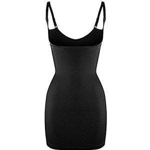 ELDAR Buikweg ondergoed figuurvormende korsetjurk dames shapewear jurk vormende jurken onderjurk, zwart, M