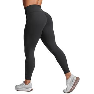 CRZ YOGA Secretsculpt Butterlift Scrunch Butt Workout Leggings voor dames 25"" - Yogabroek met hoge taille en geen naad aan de voorkant Mysterieus grijs S