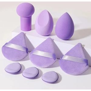Make-up Spons Blender Beauty Egg Cosmetische Bladerdeeg Set Zachte Foundation Sponzen Poederdons Vrouwen Make Up Accessoires Schoonheidstools (Color : Purple)