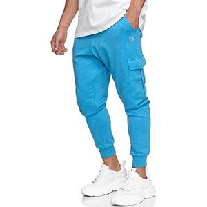 INDICODE Heren Bendner Cargo Pants | Cargo joggingbroek Clear Blue Mix S