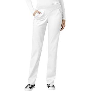WonderWink 5419XWHIT4XL WonderWink PRO Damesgebreide taille Cargo Pant, wit, Extended-4XL Maat