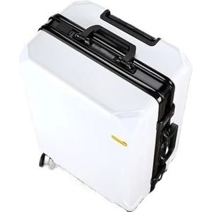 Koffer Koffer Trolleybox met aluminium frame for heren en dames 20 ""universele wielkoffer Wachtwoordkoffer (Color : Black, Size : 20inch)