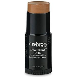 Mehron Make-up CreamBlend Stick | Gezichtsbeschildering, lichaamsbeschildering en foundation make-up | Lichaamsverf stift (Medium Dark 2)