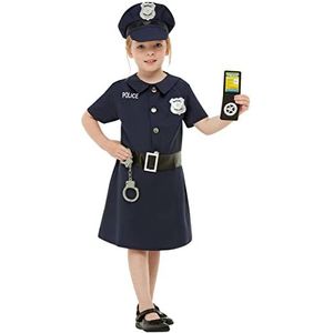Funidelia | Politieagent kostuum voor meisjes Politieman, FBI - Kostuum voor Kinderen, Accessoire verkleedkleding en rekwisieten voor Halloween, carnaval & feesten Maat - 3-4 jaar - Blauw
