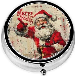 Ronde pillendoos draagbare medicijndoos voor reizen pillendoos, past zakken portefeuilles