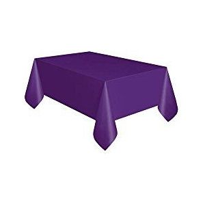 Unique Party Supplies - Tafelkleed - Donkerpaars - 2,74 m x 1,37 m