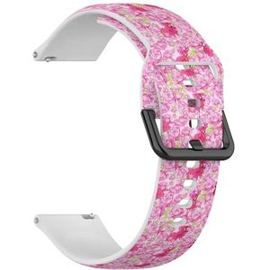 Compatibel met Garmin Forerunner 965, Forerunner 955/955 Solar, Forerunner 945/945 LTE (roze flamingo pions hand) 22 mm zachte siliconen sportband armband armband, Siliconen, Geen edelsteen