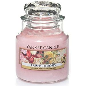 Yankee Candle geurkaars | Fresh Cut Roses Small Jar kaars | Brandtijd: tot wel 30 uur