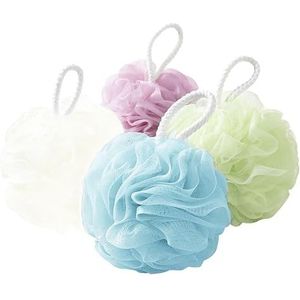 Bath Loofah Sponge Back Scrub Bath Sponge, Soft Mesh Exfoliating Bushel Bath Balls, Men's and Women's Bath Sponge Shower Accessories (4 Pieces 50g Multicolor)