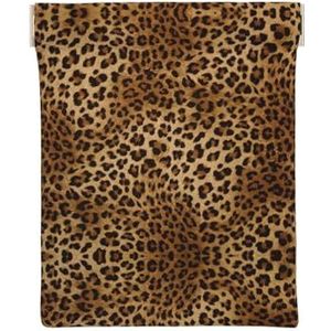 Leuke Luipaard Print Lederen Portemonnee Portemonnee Kleine Verandering Pouch Portemonnee,Squeeze Coin Purse Pouch voor Mannen Vrouwen, Leuke luipaard, Eén maat, Munt Pouch