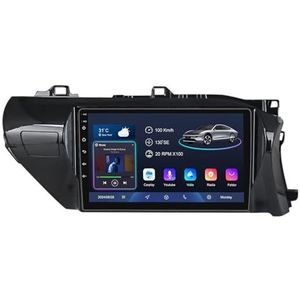 Android 14 10 Inch Touchscreen Autoradio 2 Din voor Toyota Hilux 2015-2020 met CarPlay & Android Auto Stuurbediening GPS Navigatie AHD Backup Camera Bluetooth (A, YS10 (2+32G))