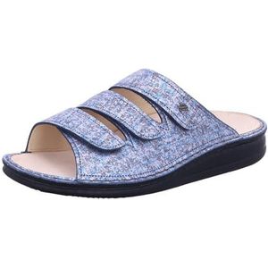 Finn Comfort Korfu Jeans (blauw) - pantolette - damesschoenen muildieren/teenslippers, blauw, leer (sierra), blauw, 39 EU