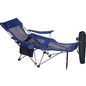 Campingstoel Siesta Bed Stoel Compacte Opvouwbare Ligstoel Lichtgewicht Rugzak Stoel Draagbare Casual Bank Stoel Vrije Tijd Kruk Klapstoel Vouwstoel (Color : Blue, Size : 168 * 62 * 35CM)