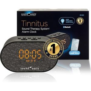 Sound Oasis - Bluetooth Tinnitus Sound Therapy System - Wekker - 30 Ingebouwde Geluiden - Slaapvriendelijke Verlichting