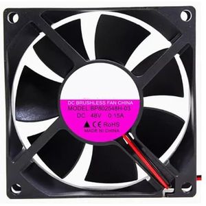 LMNCBVYA Ailsa Hexi BP802548H-03 80x80x25mm DC 48V 0.15A 7.2W 4000RPM 2-Wire Fan for Laptop - Low Noise and High Airflow